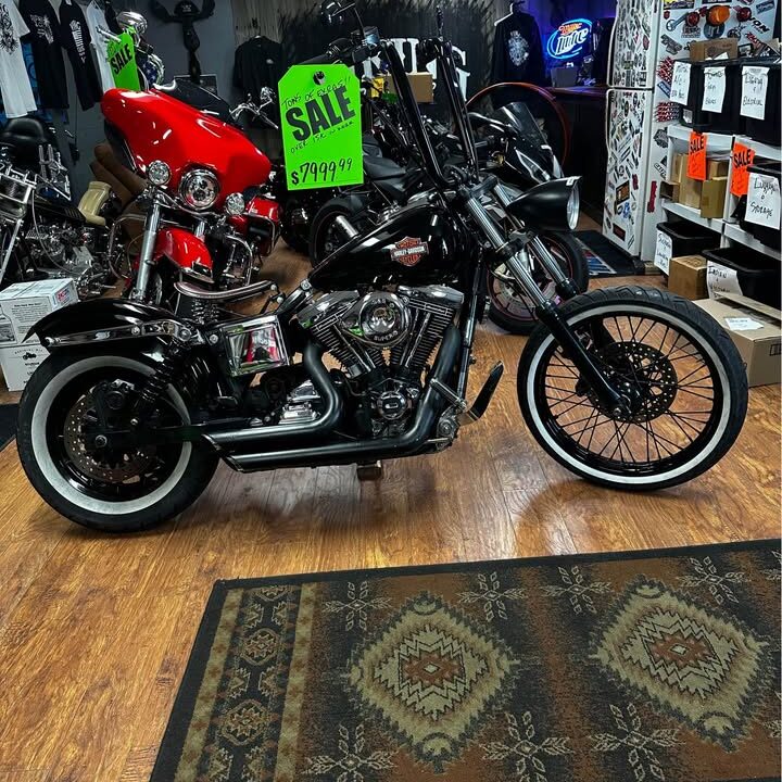 1997 Harley-Davidson Dyna for sale in motorcycle shop showroom floor