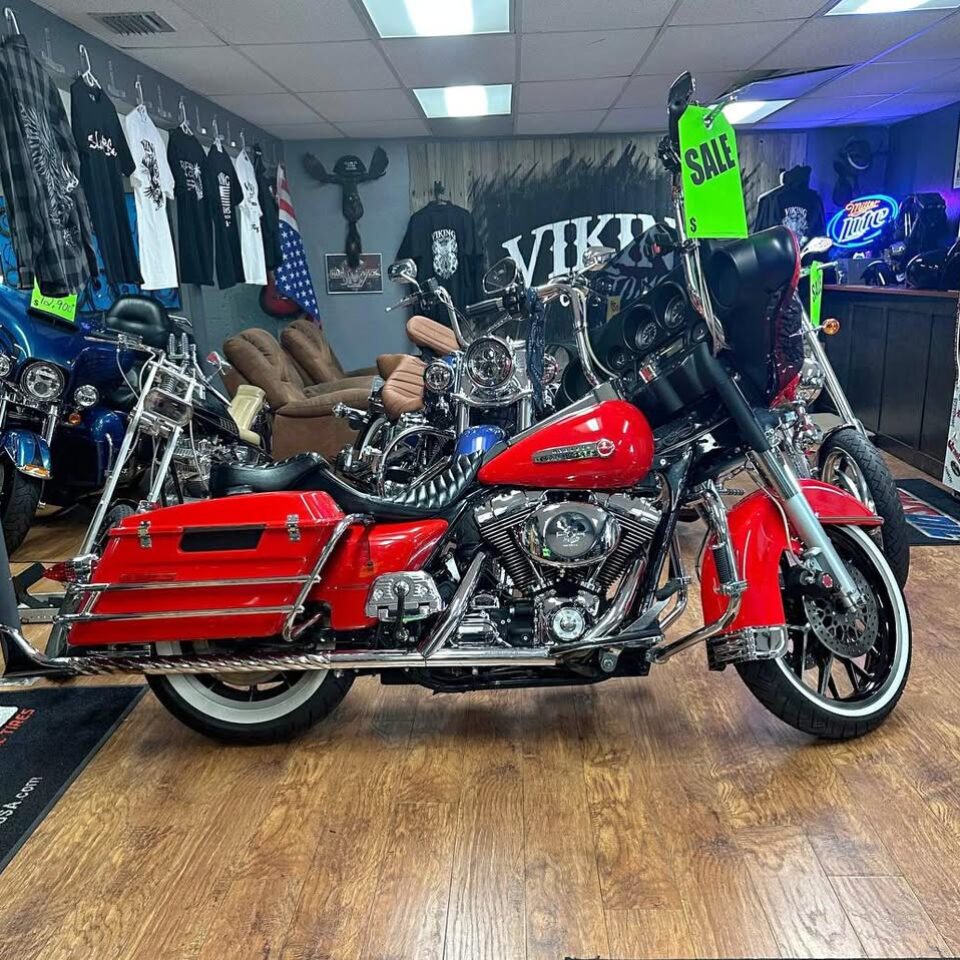 1999 Harley Davidson FLH for sale in motorcycle shop showroom floor