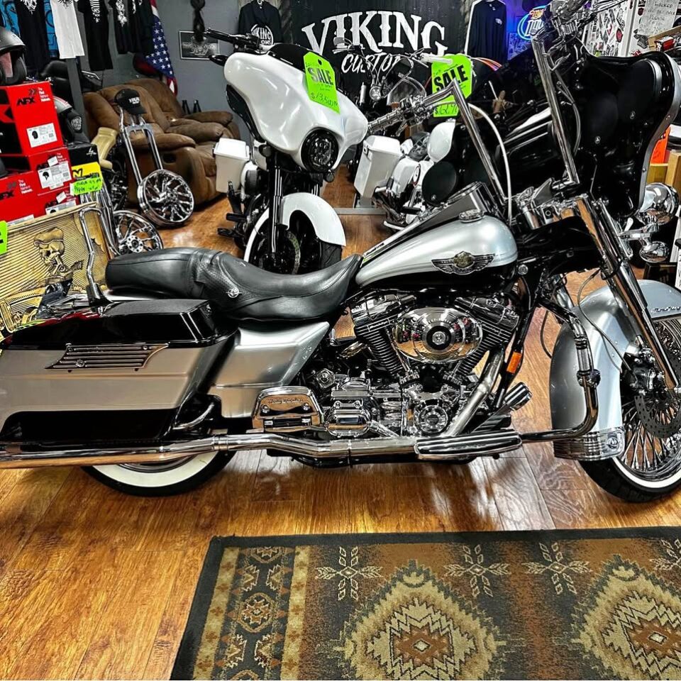 2003 Harley- Davidson Road King for sale in motorcycle shop showroom floor