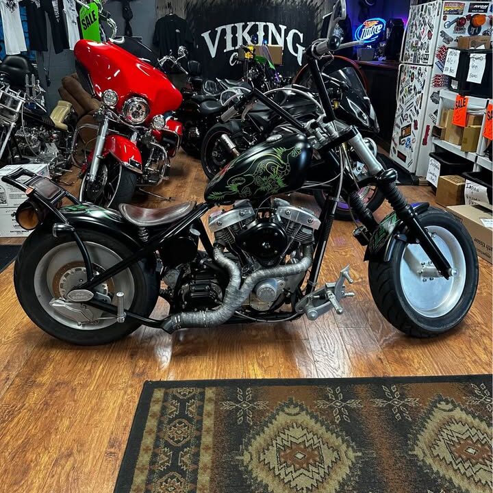 2007 Bourget dragon bobber for sale in motorcycle shop showroom floor